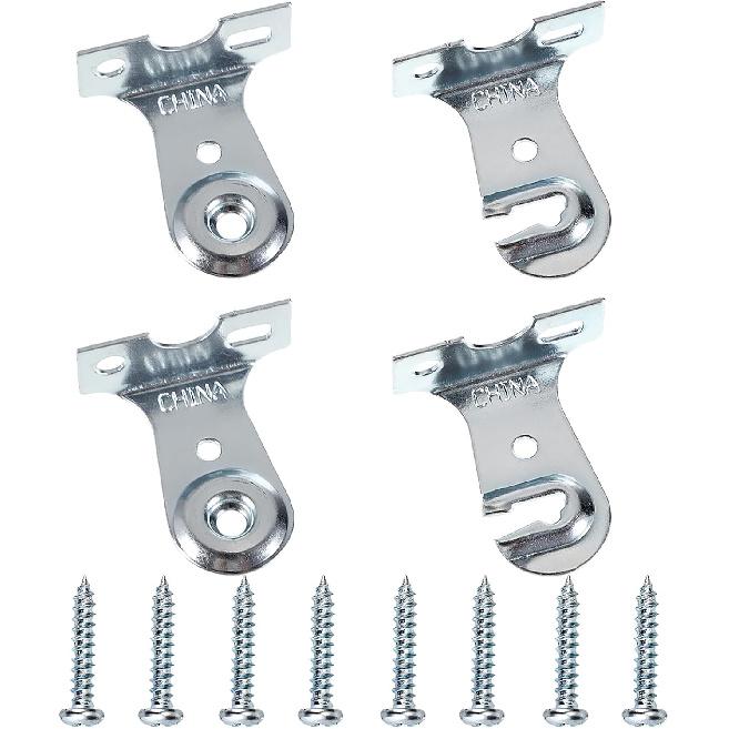 Sumnacon Metal Window Shade Brackets-4PCS Roller Shade Hardware Outside Mount with Screws,Sturdy Roller Shades Bracket for Living