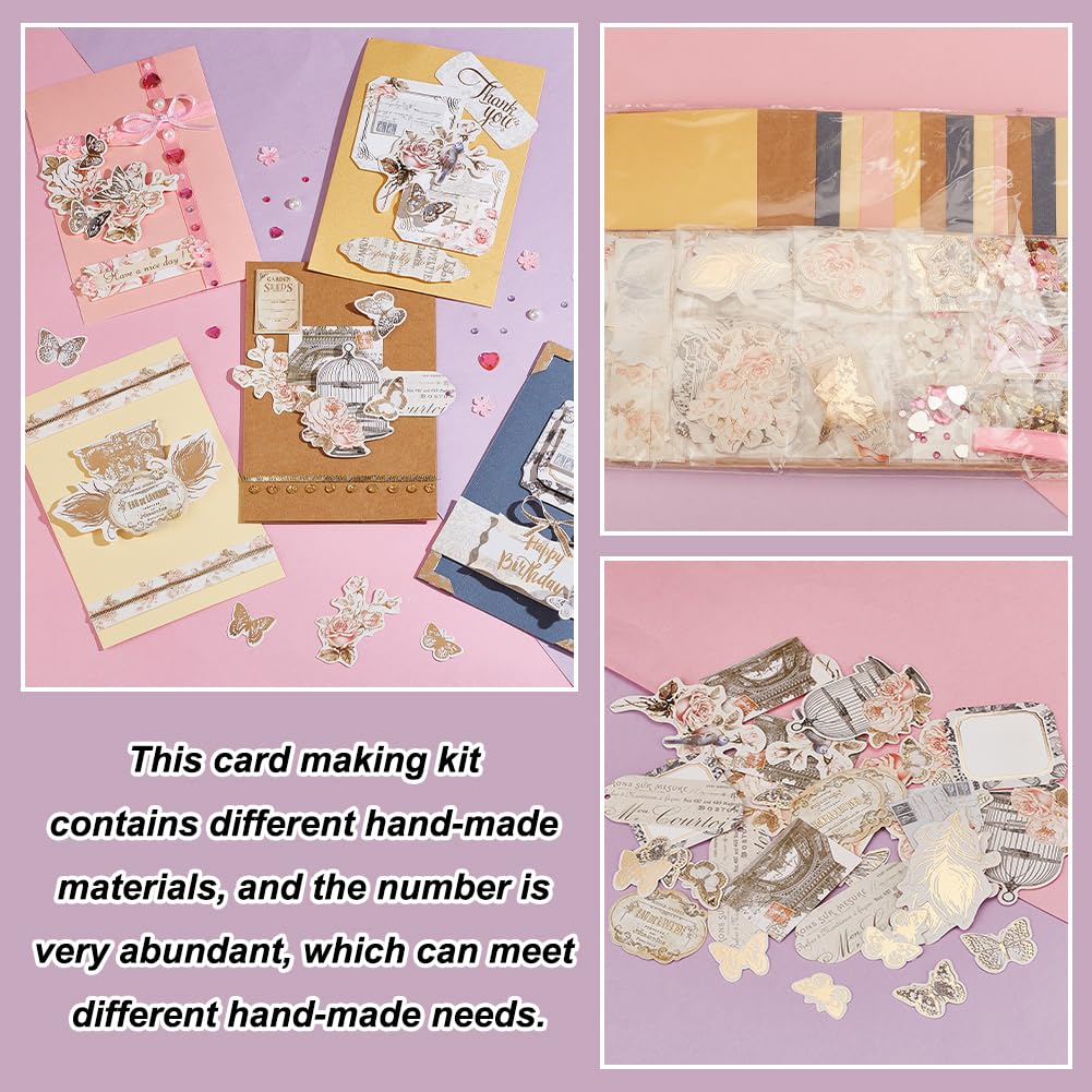 DIY Scrapbooking Kits including Scrapbook Papers Paper Sticker and Plastic Cabochons Colorful 115x170x0.5mm