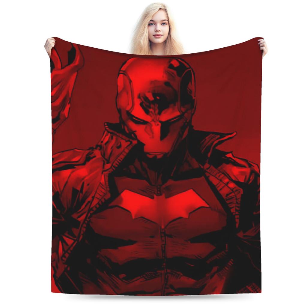 Jason Todd Coral Fleece Plush Throw Blanket Comics Superhero Blanket for Bed Office Lightweight Thin Plush Thin Quilt