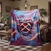 West Ham United Football Print Flannel Blanket Soft Warm Sofa Bed Throw Blanket For Home Office Bedroom