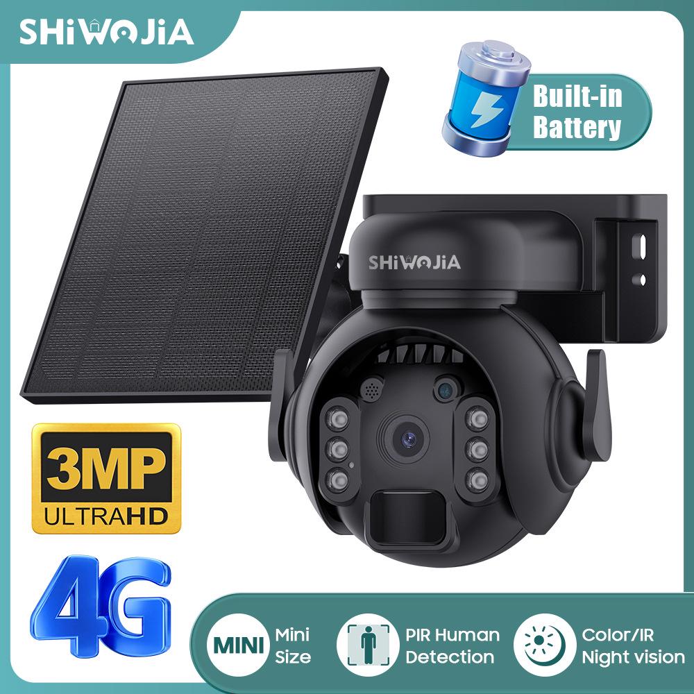 

4G Solar Wireless Outdoor Camera, WiFi, Night Vision, Low Power, Waterproof, Remote Surveillance WiFi 3MP