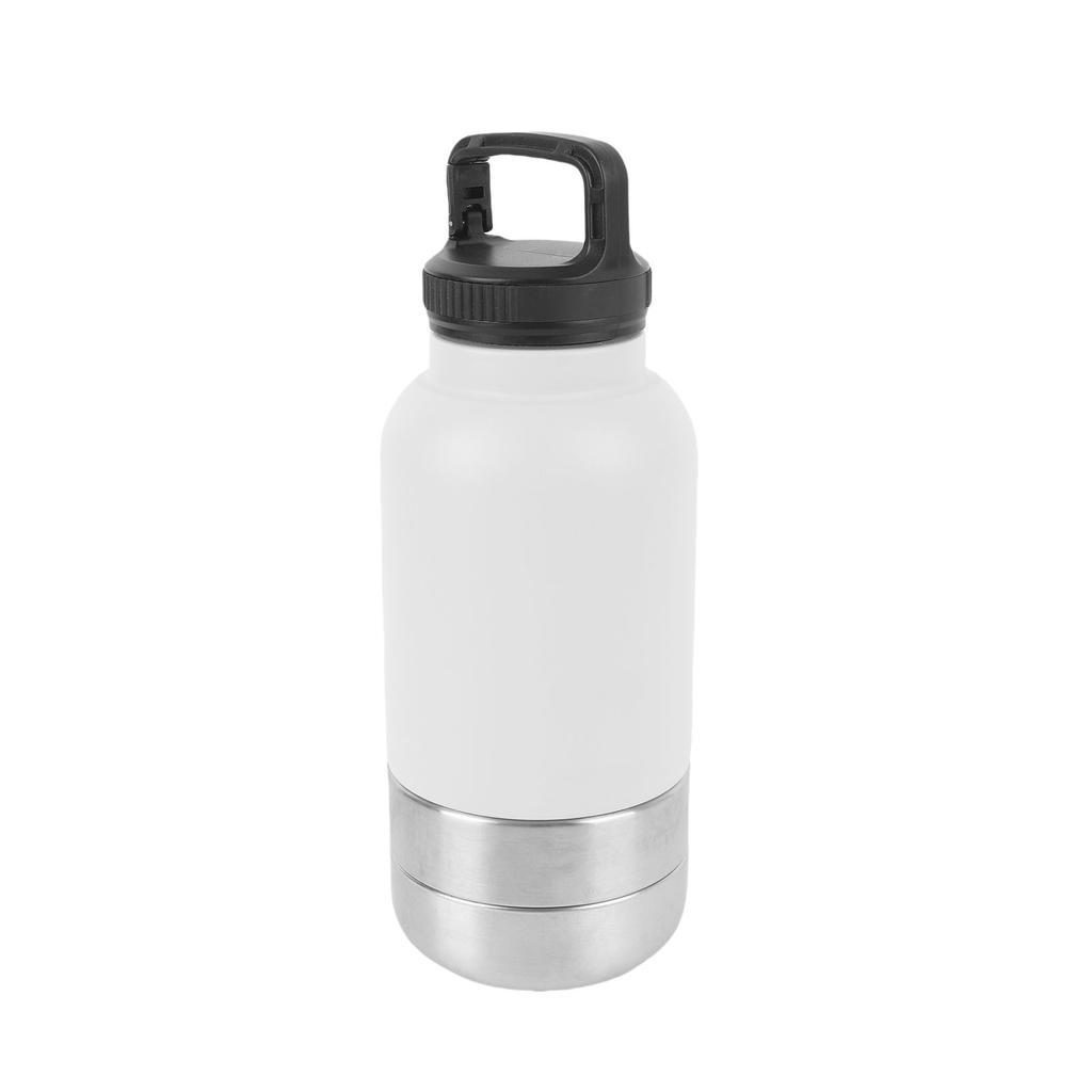 Insulated Dog Travel Water Bottle 304 Stainless Steel 3 in 1 Portable Dog Water Bottle Dispenser with 2 Removable Bowls