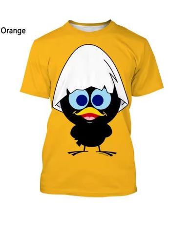 New Fashion Cartoon Cartoon 3D Printed T-Shirt for Men and Women Summer Casual Short Sleeves Cute Round Neck XXS