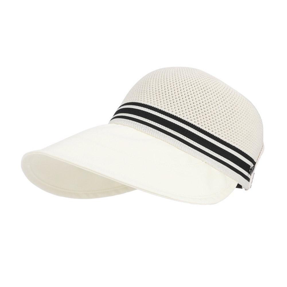 Womens Sun Hat Wide Brim Breathable Plus Wide Peaked Cap For UV Protection 50+ Empty Top Sun Hat For Hiking Beach Outdoor Riding