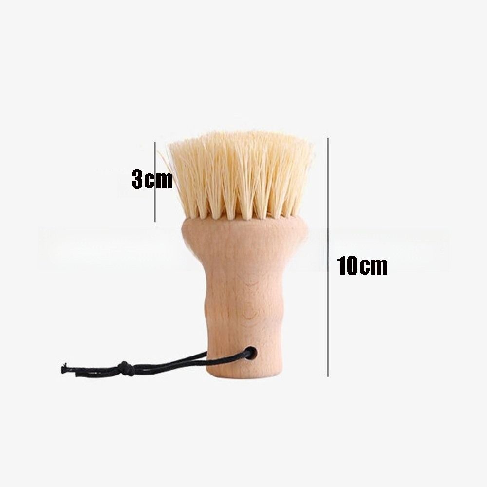 Solid Wood Pot Brush Long Handled Dishwashing Brush for Cleaning and Scrubbing Pots