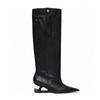 Pointed Special-Shaped Heel Pants Boots, Summer Wide Tube Stacking Boots, Thin High-Heeled Boots