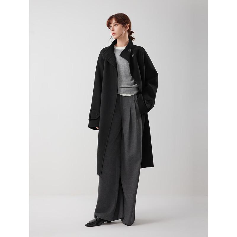 ELLE Women's Premium Merino Wool Long Coat