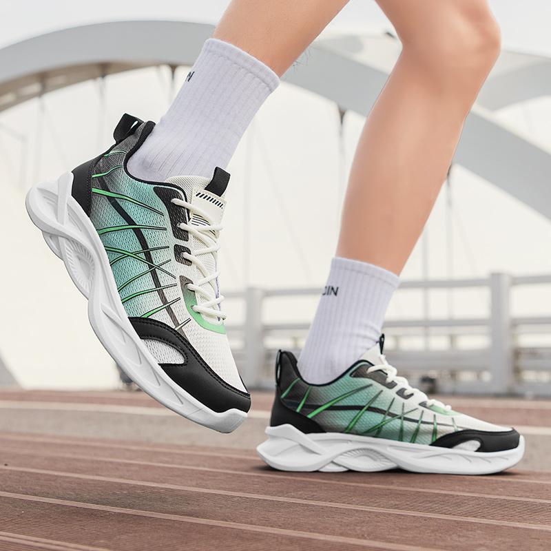 Men's Casual Mesh Sports Shoes Gradient Breathable Thick-soled  Shoes Trendy Shoes for All Season Lightweight and Versatile