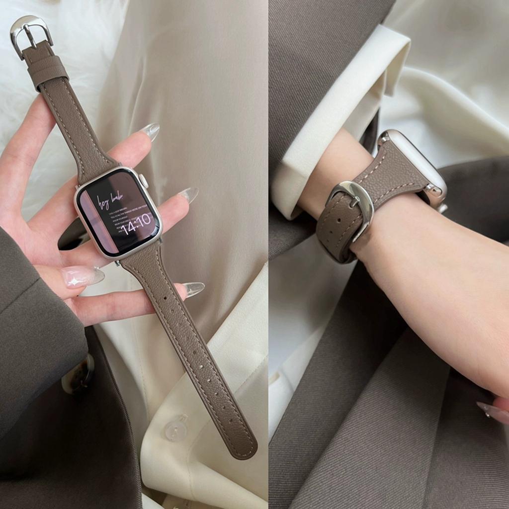 High Quality Leather Loop For Apple Watch Band Women 11/10/9/8/7/6/5/4/3/2/1 SE 38mm 40mm 41mm 42mm 44mm 45mm 46mm 49mm Strap