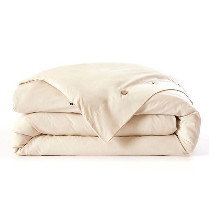 Housse de couette en percale 220 x 240 cm beige pampa Perrine
