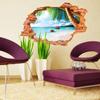 3D Beach Background Creative Removable Wall Sticker Living Room Decoration CDN