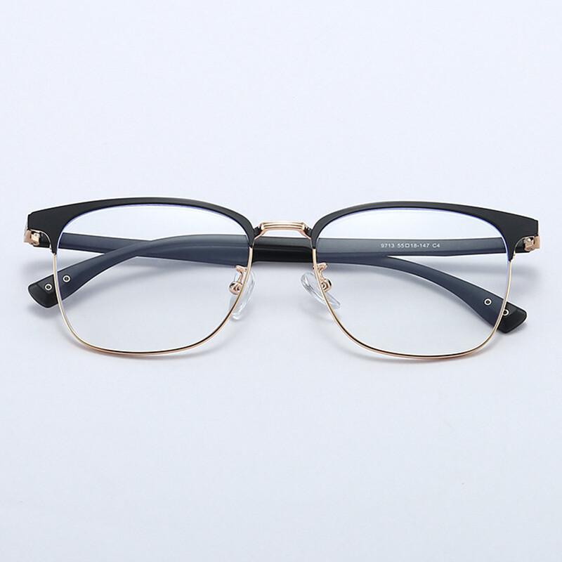 Half Frame Reading Glasses Men Anti Blue Light TR90 Prescription Diopter Glasses for Business Male Presbyopic Eyewear