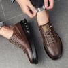 Fashion Men's Leather Casual Shoes Luxury Designer Non Slip Walking Shoes High End Breathable Outdoor Loafers Business Driving Sneakers