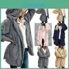 Cozy Women Winter Fluffy Coat Fleece Fur Jacket Teddy Bear Hoodies Soft Material