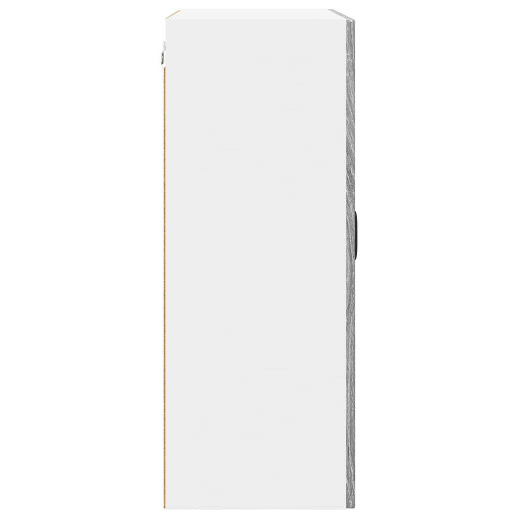 Wall Mounted Glass Cabinet PORTO Grey Sonoma 60 x 31 x 80 cm
