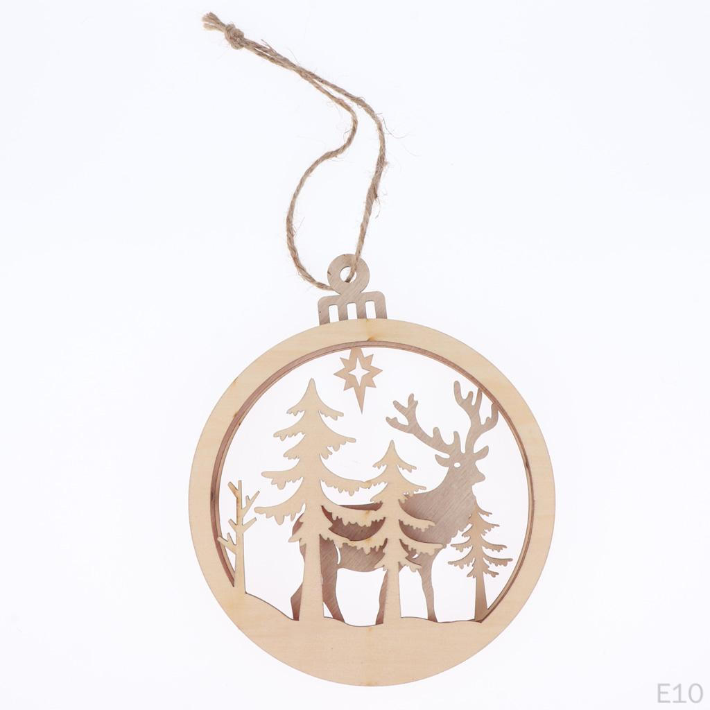 3D Reindeer Snowman Letter Wooden Pendent Hanging Christmas Ornament Reindeer/Snowman/Santa/Seasons