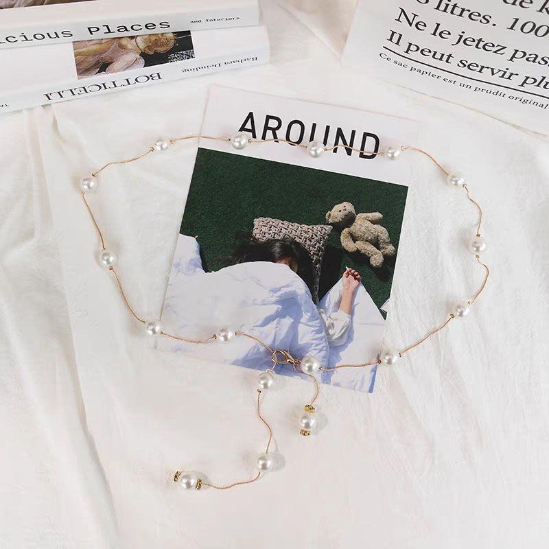 Stunning Pearl Heart Waist Chain For Summer Chic Looks With Brilliant Decor Rhinestone