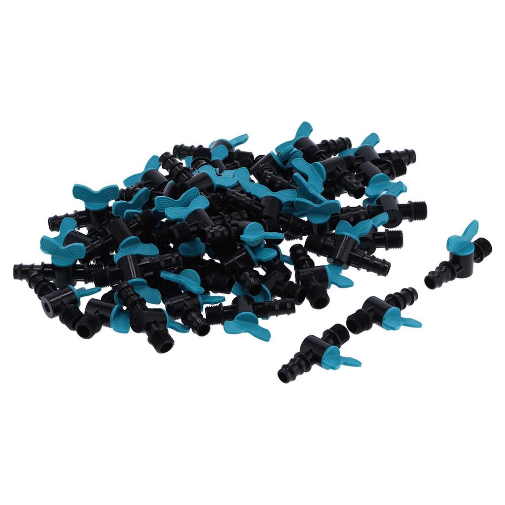 50PCS 20x1/2in Male Thread Irrigation Switch Valve Gate Valves for Garden Drip Irrigation