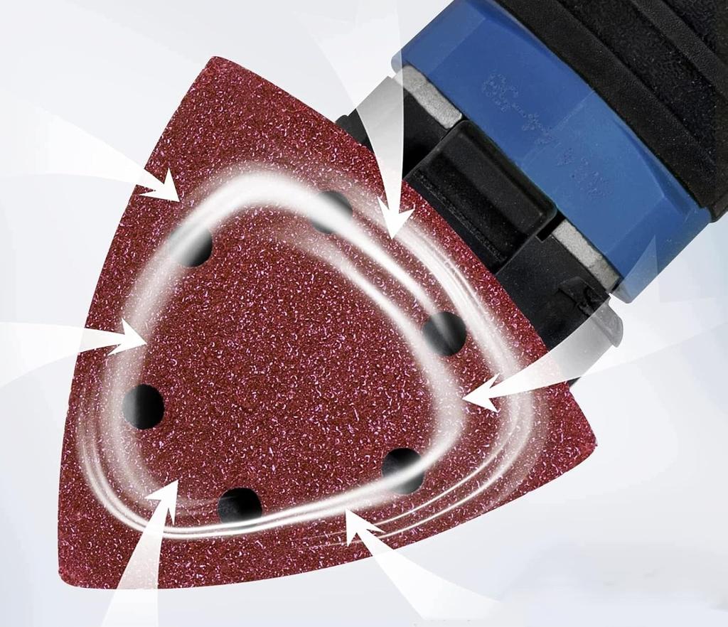 Sandpaper 93x93 Velcro Delta for Wood, Plastic, Paints, Size 240