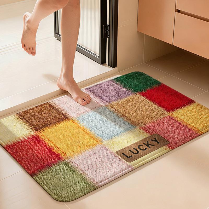 

Absorbent quick-drying foot blanket wear-resistant and dirt-resistant woven square bathroom floor mat 40*60cm
