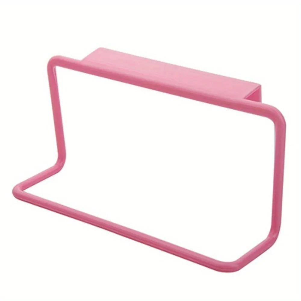 1Pc Plastic Hanging Holder Towel Rack Multifunction Cupboard Cabinet Door Back  Organizer Kitchen Kitchen Accessories