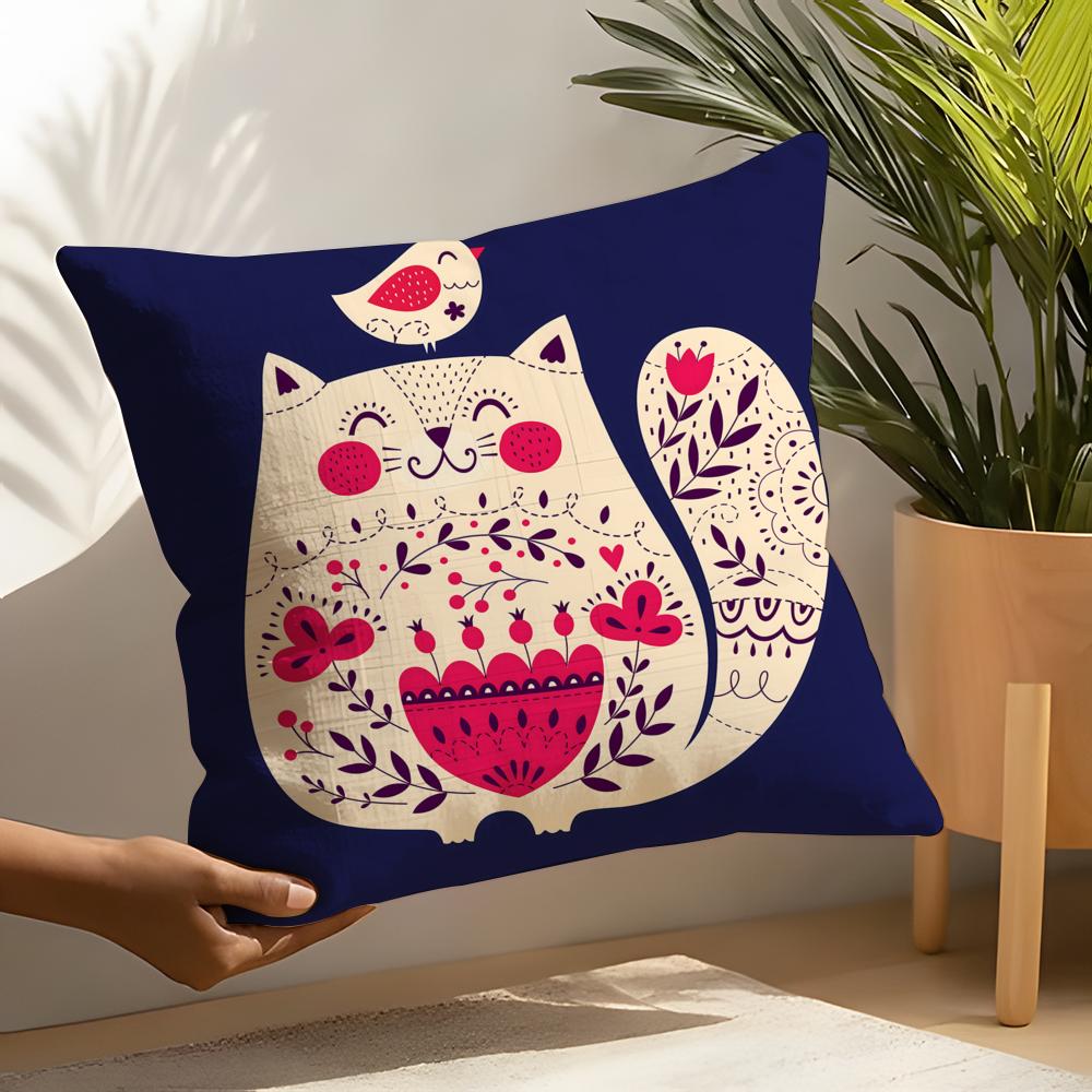 2 Natural Animal Prints For Home Decor Pillow Case Home Living Room Decoration Linen Pillowcover Pillow Cases Cushion Cover