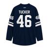 Unisex Long Sleeve Pullover with Briar Letter Print V Neck Casual Loose Fit Jersey Top for Sports and Wear