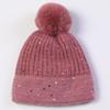 Women's Autumn Winter Plush Knitted Soft Rabbit Wool Hat Warm Beret