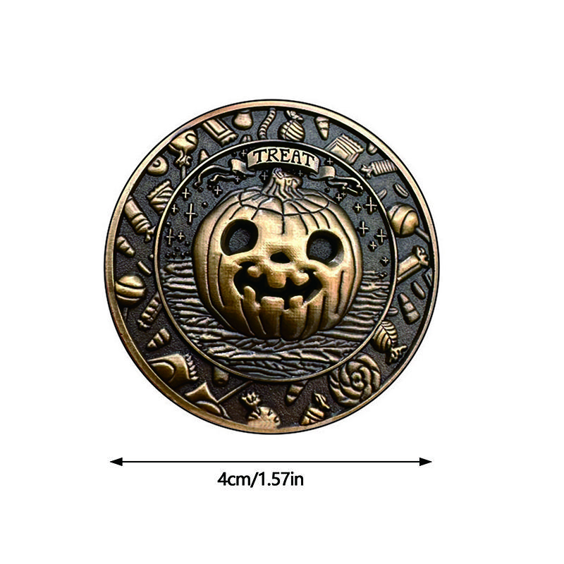 Trick Or Treat Coin, Halloween Coins With Pumpkins, Trick Or Treat Festive Decorations And Party Favors Halloween