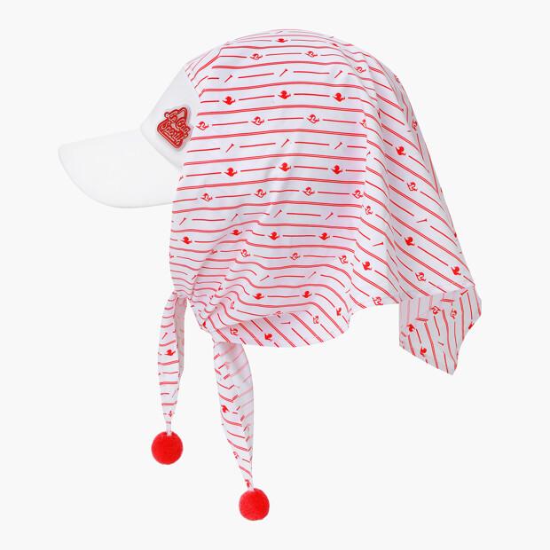 LECOQ GOLF Women'S Pom-Pom Scarf Visor Red Gr122Lcp21