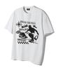 TRILLION Skateboard Pigment Graphic Short Sleeve T-Shirt (White)