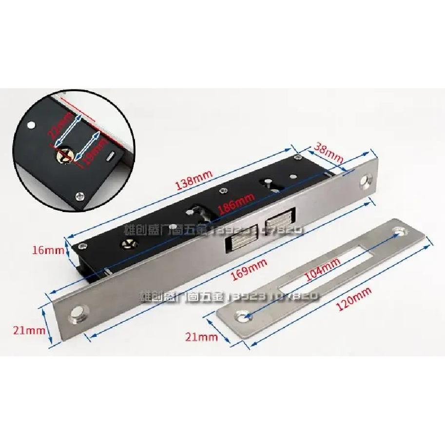 Invisible/Mortise lock,Sliding Door Invisible Hook lock,Alloy Lock body,For Framed Glass Door,strong, durable,Door Hardware
