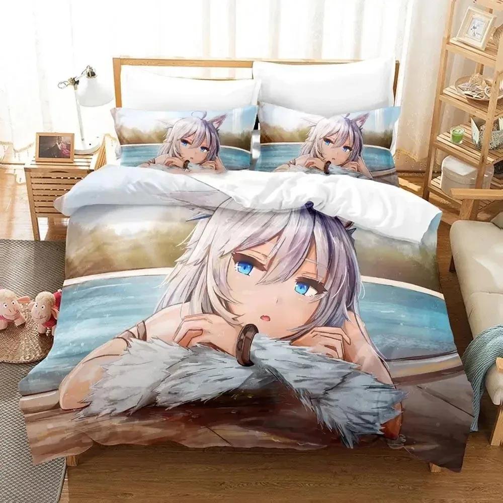 Anime Redo of Healer 2/3pcs Beding Set Young Boys Young Girls Twin Quen Sized Dimensions Soft Duvet Cover Pilowcase Bed Children Kids Adult People