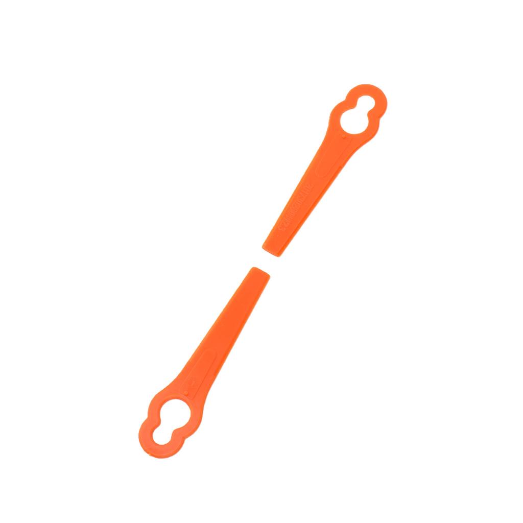 100pcs Blades Fit for Polycut 2 2 Strimmer Plastic Polyethylene String Trimmer Head Blades Replacement Orange