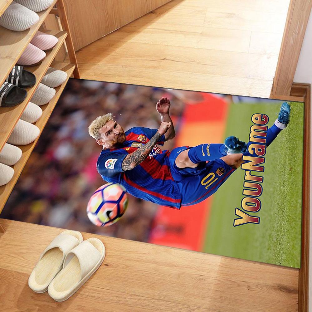 Messi 18 Personalized Text Floor Rug Office Rug Suitable for Bedrooms Outdoor Playrooms Dormitory Anti-slip Rug Anime Office Decor