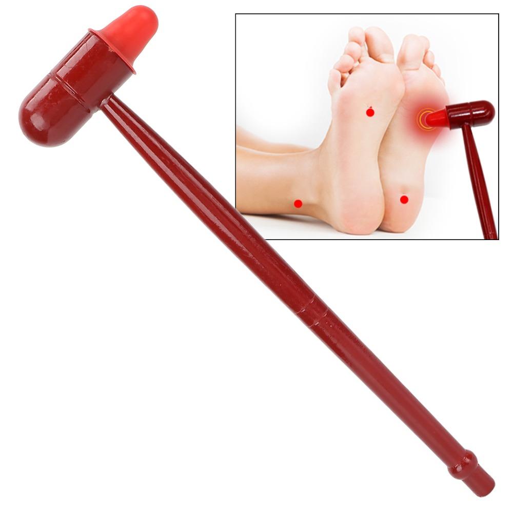 Rubber Head Massage Stick Wooden Handle Foot Massager Handheld Massage Hammer Full Body Use