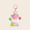 Fluffy Soft And Cartoon Rabbit Fur Keychain With Colorful Adorable Designs