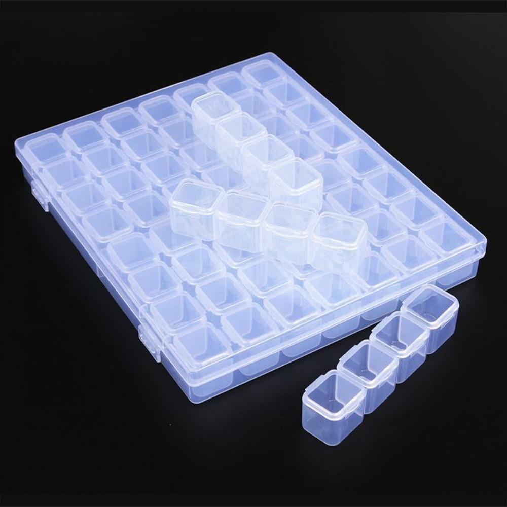 Transparent Adjustable Organizers 56 Grids Storage Desk Organizer New Jewelry Box Earring