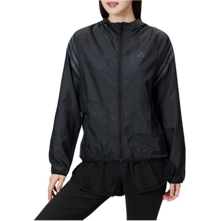 adidas Jackets Women's Black Hooded Moderate Other HC7976