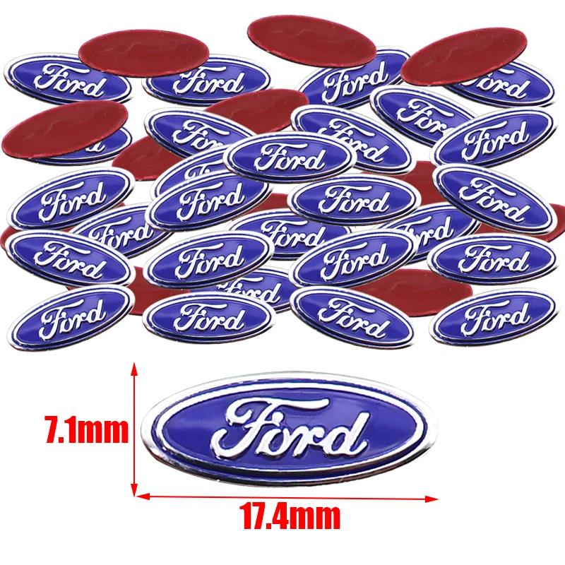 KLYD4 Car 50pcs 100pcs Ford 17.4mm 20.4mm 23.6mm 25.1mm 3D Aluminum Logo Key Fob Decoration Emblem Auto Key Badge Sticker Accessories