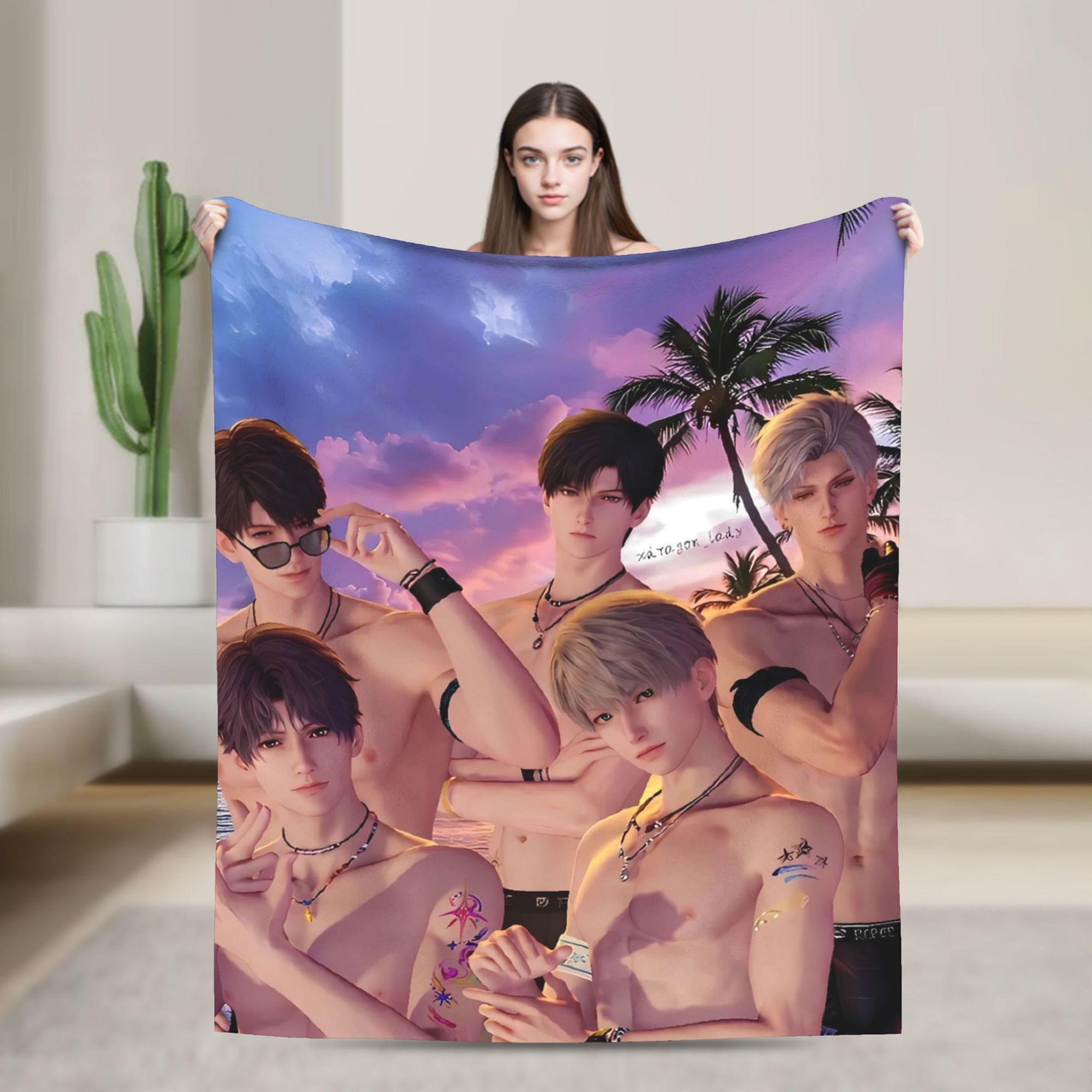 

Game Love and Deepspace Sylus Flannel Blankets Warm Throw Blanket for Living Room Travel Street Trend Bedspread Sofa Bed Cover 30x40in