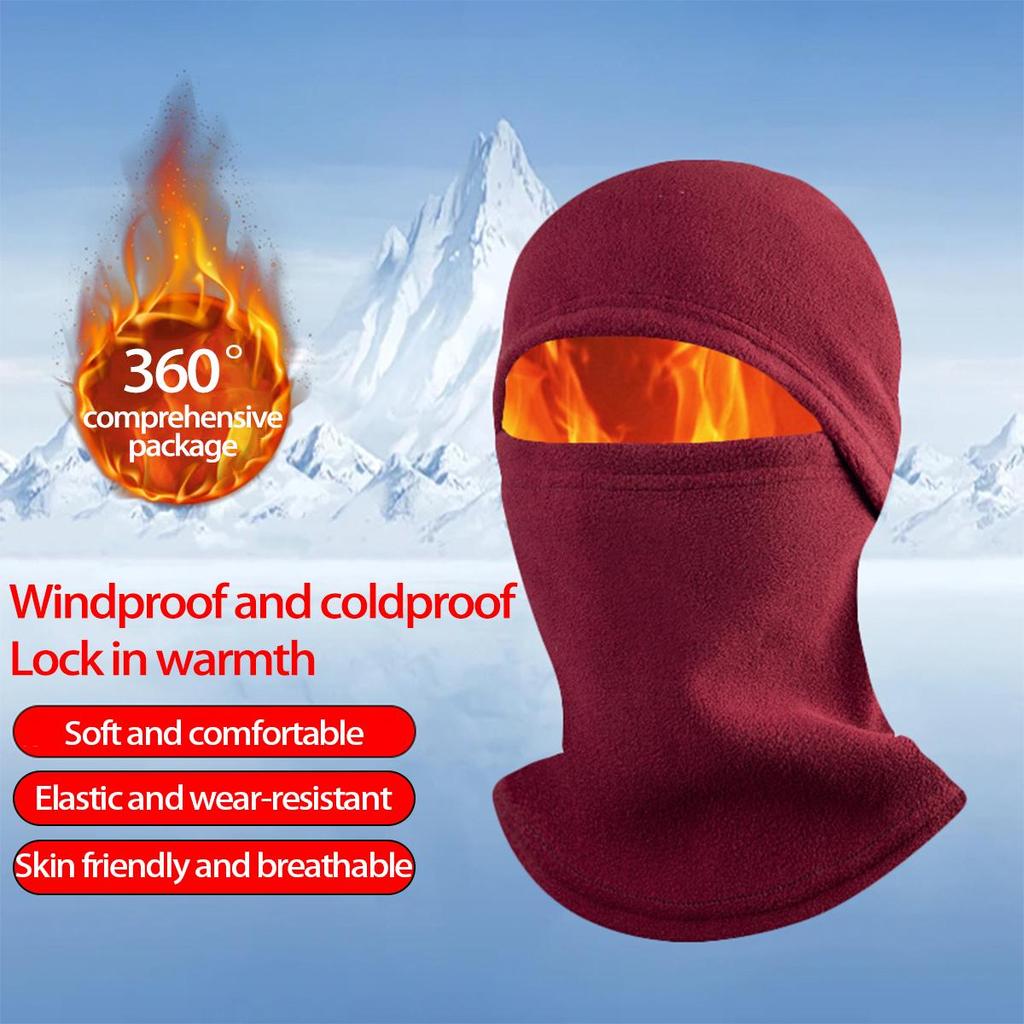 Winter Windproof Cycling Mask & Multi-Function Scarf: Warm Polar Fleece Ski Hat & Cold-Proof Headgear