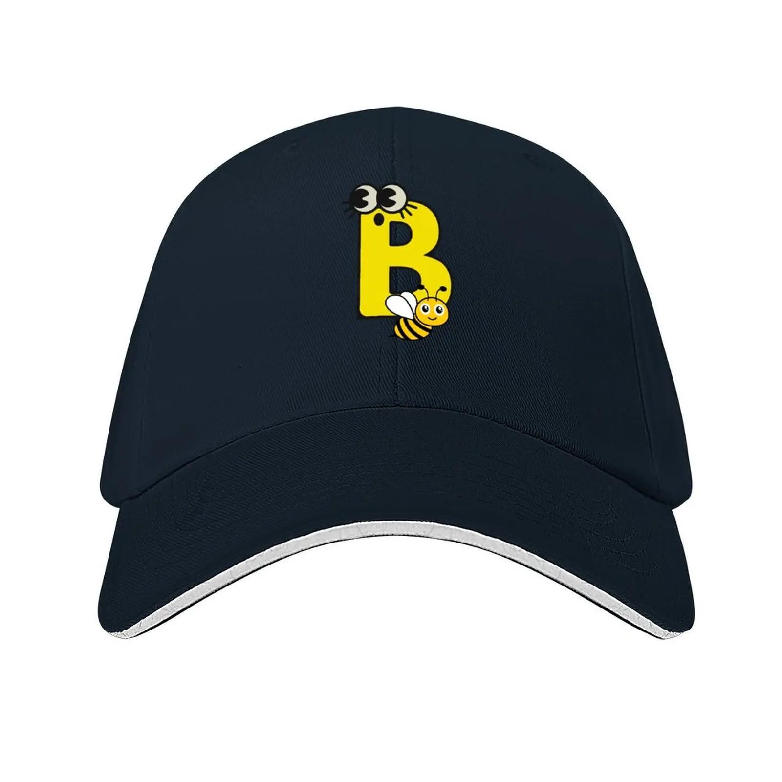 

Bee funny letter B Baseball Cap Winter hat fashionable luxury caps Wild Ball Hat For Men Womens