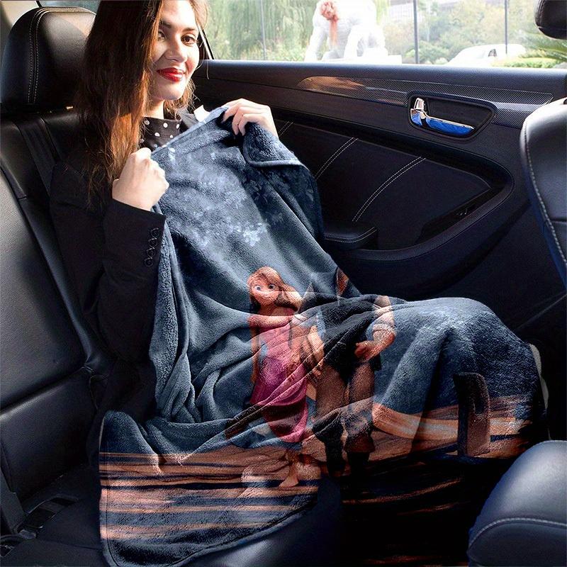 1pc, Tangled Rapunzel & Flynn Rider Throw Blanket Disney Princess Home Decor, Soft Coverlet for Bed, Couch, Travel, Camping, Car, Beach