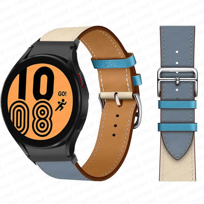 20mm Armband für Samsung Galaxy Watch 6 4 classic/5 Pro 44mm 40mm 47mm 43mm 45 Ohne Lücken Lederarmband Correa Galaxy Watch 6 Armband