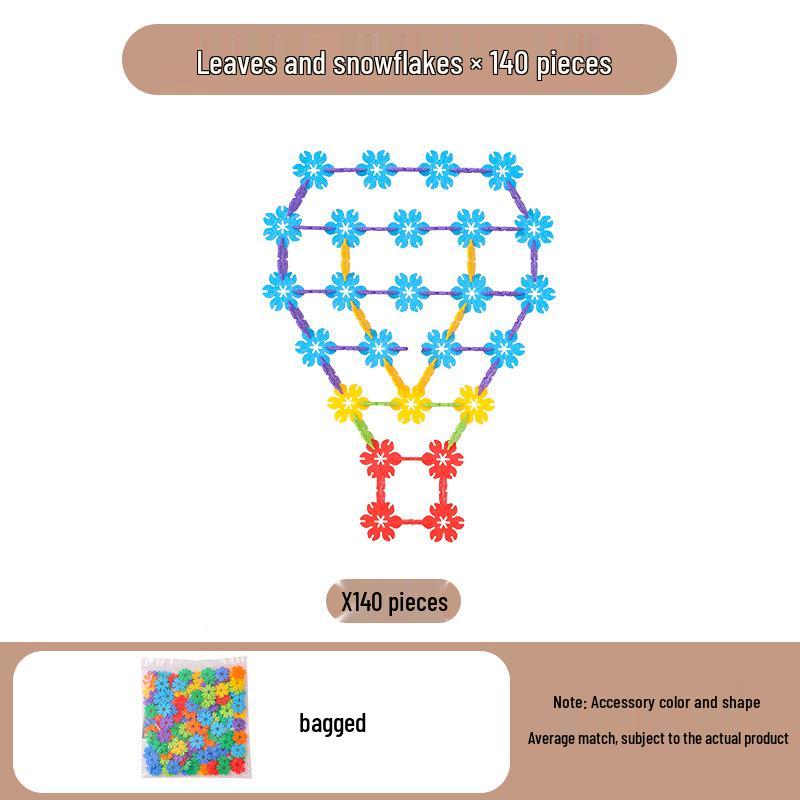 Children s Large Snowflake Block Puzzle Toys - Boxed for Kindergarten Play bagged