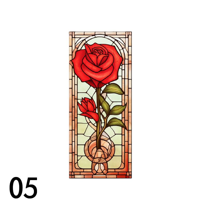 Colorful Stained Glass Film Self-adhesive Frosted Opaque Window Film Toilet Hotel Club Art Decoration Privacy Window Films