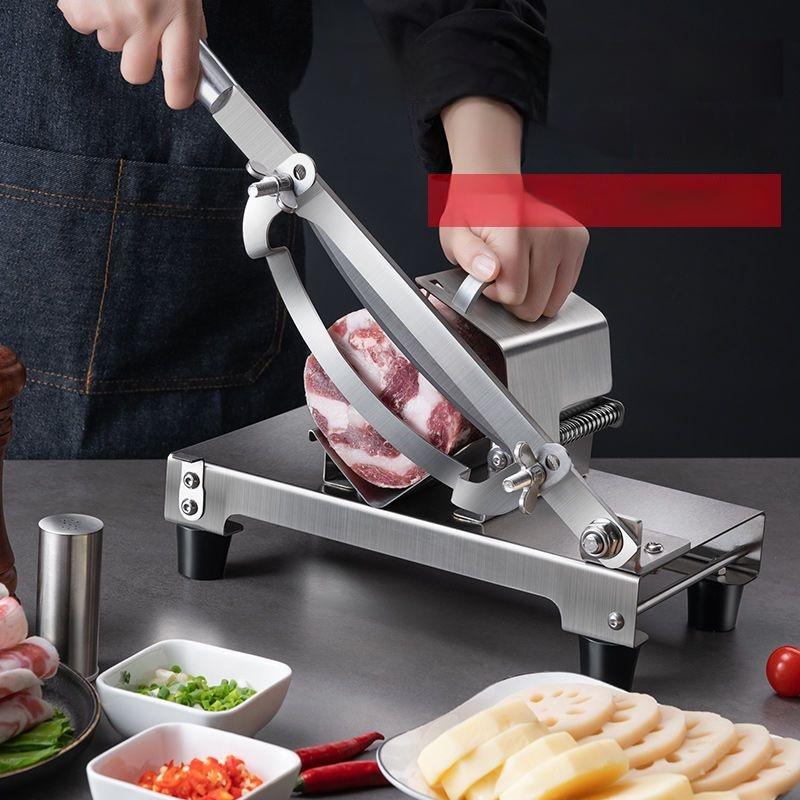 GIANXI Meat Slicer Quick Slicer Frozen Meat Slicer Fat Cow Roll Meat Cutter Commercial Manual Kitchen Accessories Guillotine