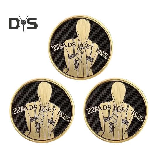 Pin Up Girls Coin Funny Heads And Tails Coins And Tails Coins Get Tails Get Head Sexy Coin Funny Prank Gifts for Men Women Date Night