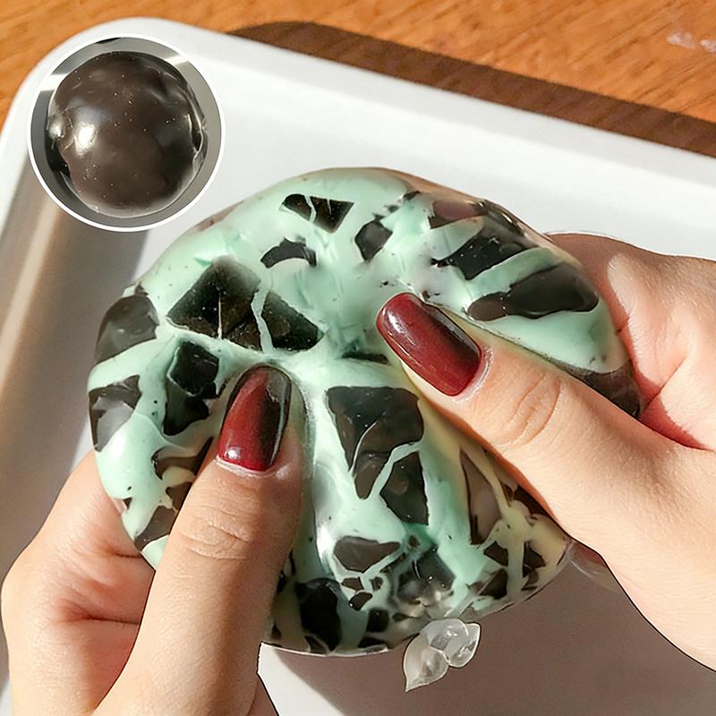 

Mint Dark Chocolate Handmade Ball Anti Stress Squeeze Sensory Fidget Mint Black Crispy Ball Stress Relief Simulate Sensory Toy